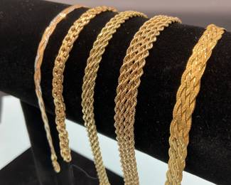5 14K Woven Bracelets