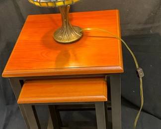 Stained Glass Lamp Nesting Tables
