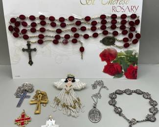 Cross Pendants Rosaries 