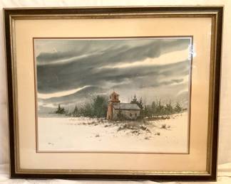 A Church In Snow By Taylor