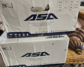 Pair of ASA, model GTS, 19/9 rims, black, new-in-box.