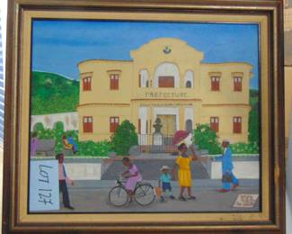 Lot 127 Hattian Fine Art Painting, by M M Obin (son), approx. 22x26.