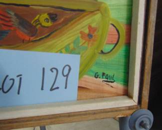 Lot 129 Artists signature.