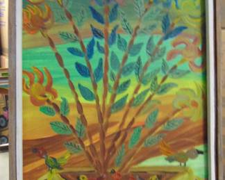 Lot 129 Hattian Fine Art Painting, by Gerald Paul, on board. 15x24."