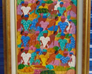 Lot 107 Hattian Fine Art Painting by Hattian artist Filsaime Menes, painting on canvas, 14x18"