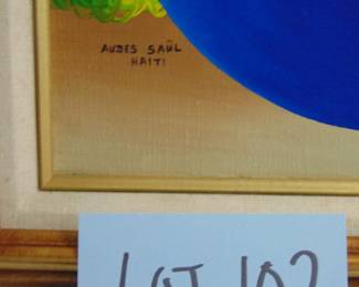 Lot 102 Artist's signature.