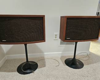 1 of 2 Pair of Bose Speakers on stands.