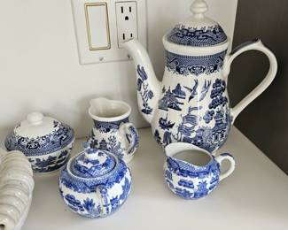 Blue & White coffee set.