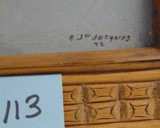 Lot 113 Artist's signature.