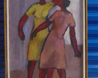 Lot 104 Hattian Fine Art Painting by Hattian artist Manes, painting, 18x30"