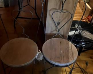 There are 4 vintage Ice Cream Chairs