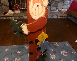 Hand Painted and Carved Santa