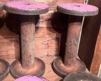 Nice collection of antique Wooden Yarn Spools
