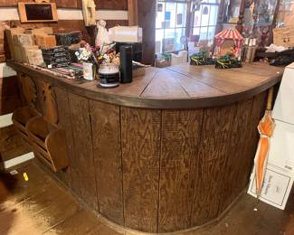 The Vintage Checkout Counter and Glass Display Case Are for sale!