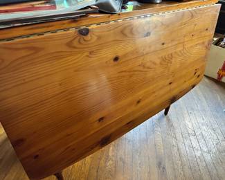 knotty pine dining room table