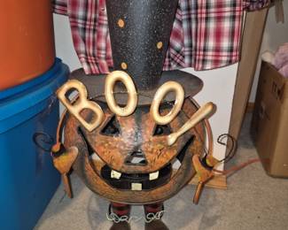 Boo Halloween metal sculpture  