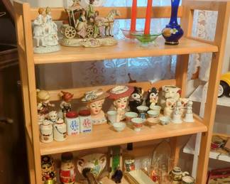 Lady head vases and other collectibles