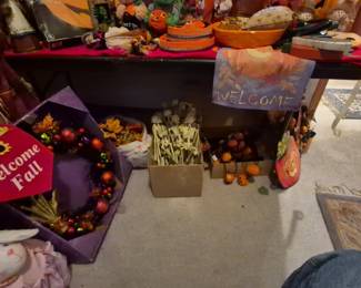 Lots of fall display items