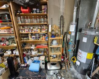 Canning jars and supplies Fishing poles