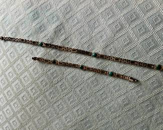 Silver and Turquoise Necklace and matching bracelet
