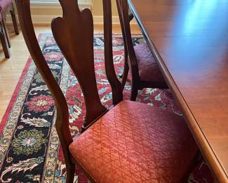 Lineage dining table with 6 chairs and matching China cabinet