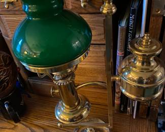 Vintage Brass Railway Lamp