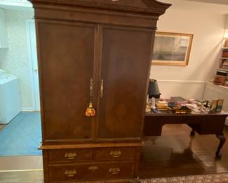 Vintage Chippendale Style Media Cabinet, Hekman Furniture