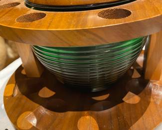 Vintage Smoking Pipe Holder/Humidor Glass