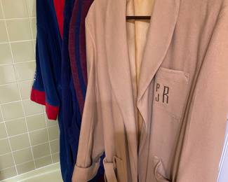 Vintage Ralph Lauren Robe, Vintage Wool Marshall Fields Wool Smoking Jacket