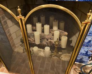 Battery Operated Candles in Fireplace!! 