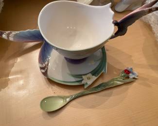 Vintage Franz Tea Cup Saucer Spoon