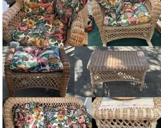 6 piece wicker set