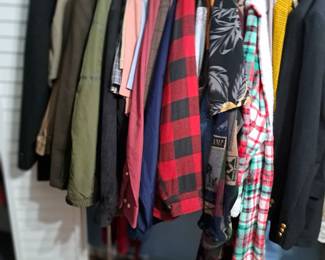 MENS JACKETS, SHORT COATS, SHIRTS, T shirts