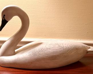 Art Carved Swan, Signed