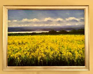 "Rap Fields in Spring" Oil on Canvas, Signed John B. Stockwell - 40" x 54"