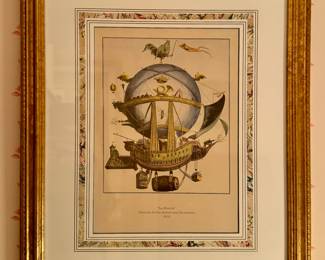 (2) Framed Hot Air Balloon Prints