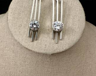 Sterling Silver Art Deco Earrings