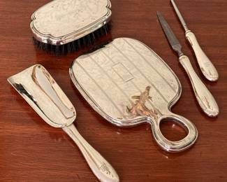 Vintage Sterling Silver Vanity Set