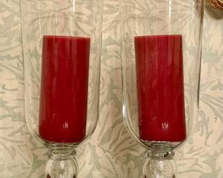 (2) Glass Hurricanes 