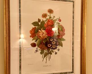 (3) Framed Botanical Prints