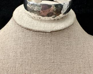 Hammered Sterling Silver Cuff
