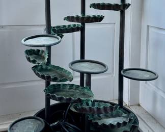 Copper Lily Pad Water Fountain 