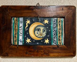Framed Italian Pottery Tile