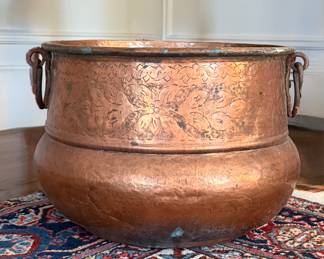 Vintage Hand Hammered Copper Pot