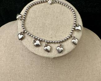 Sterling Silver Heart Bracelet
