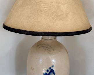 FT Wright and Sons Antique Stone Ware Lamp