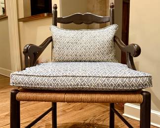 Caned Armchair with Down Cushions