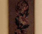 Antique Needlepoint Bell Pull