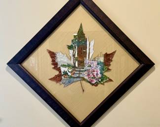 Oil on Oak Leaf Framed Painting