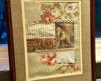 "Happiness is good health and a bad memory" Quote by Ingrid Bergman, framed multi-media collage